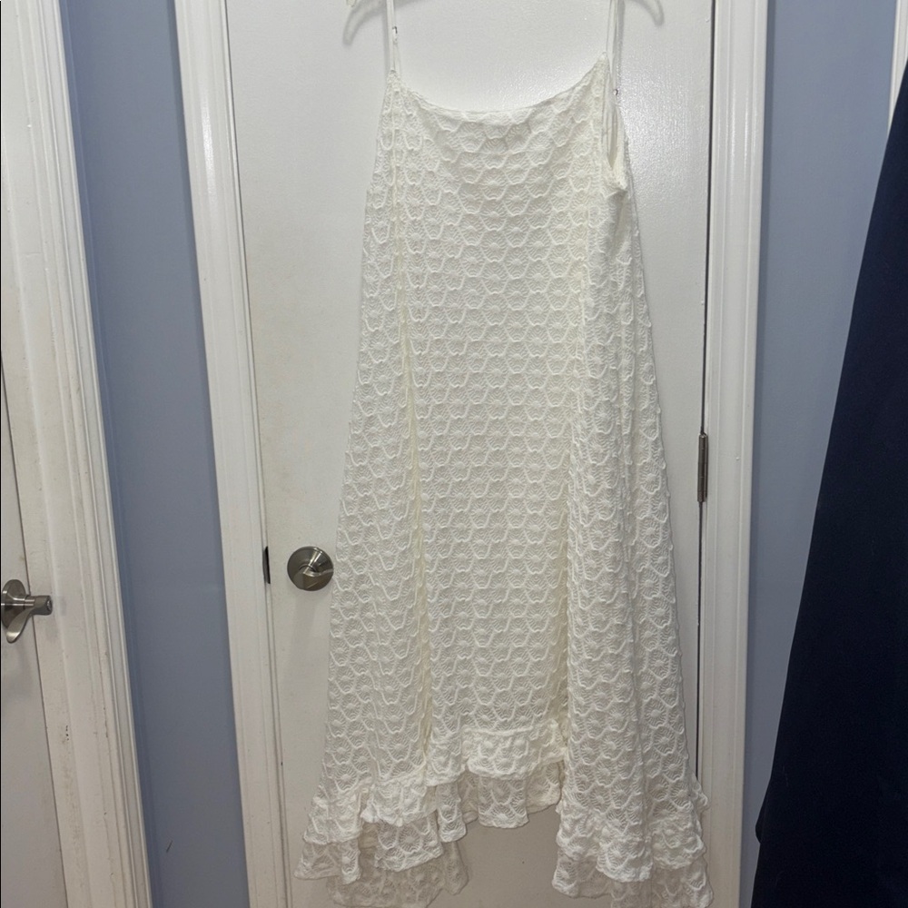 Anthropologie white dress size XL White Lace Sleeveless Dress